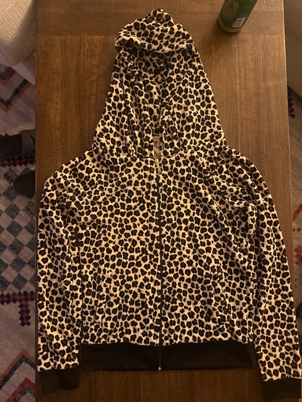 Women’s Juicy Couture Leopard Print Zip Hoodie - Size Small